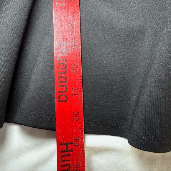 Lulu's Cumulonimbus Clouds Skater Dress Size M Scalloped Black Hidden Back Zip - Picture 7 of 10